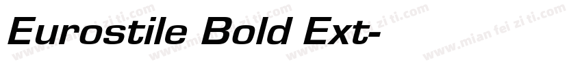 Eurostile Bold Ext字体转换